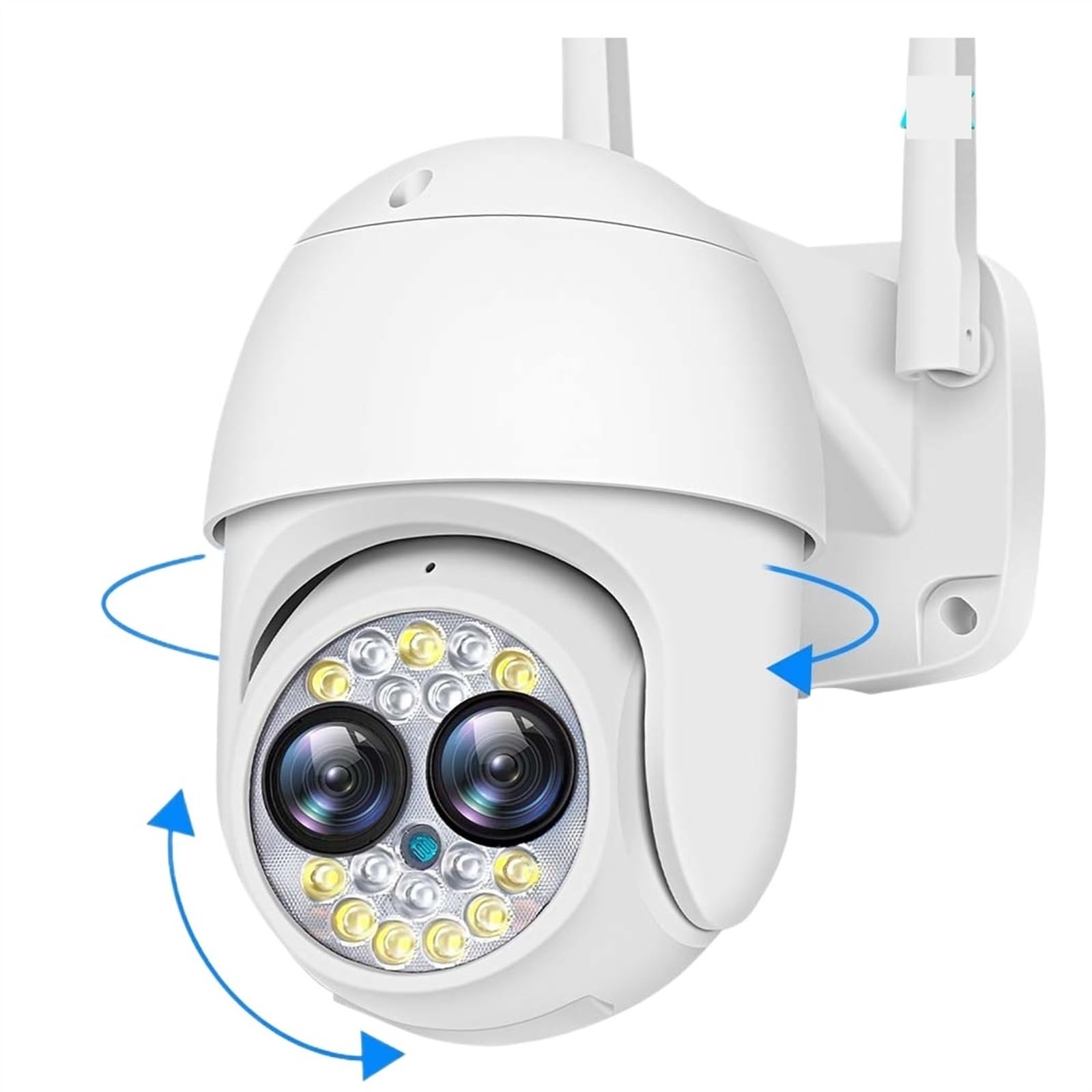 Kamera bezpieczeństwa, Kamera 4MP 2K zewnętrzna bezprzewodowa kamera bezpieczeństwa PTZ 12X Zoom AI wykrywanie ludzi automatyczne śledzenie CCTV IP nadzór wideo(4MP Add 32GB Card)