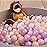 Realhaha Ball Pit Balls 100 Play Balls Plastic Balls for Baby Girls Toddlers Kids Play Tent Pool Playhouse Playpen Party Decoration, Pink Purple White Clear