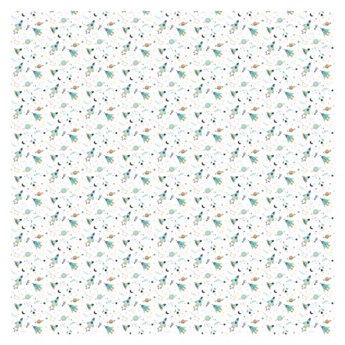 Image of Stephen Joseph, Muslin Swaddle Blanket for Baby Girls and Boys, Newborn Receiving Swaddling, 100% Cotton Wrap, 47 x inches, Space