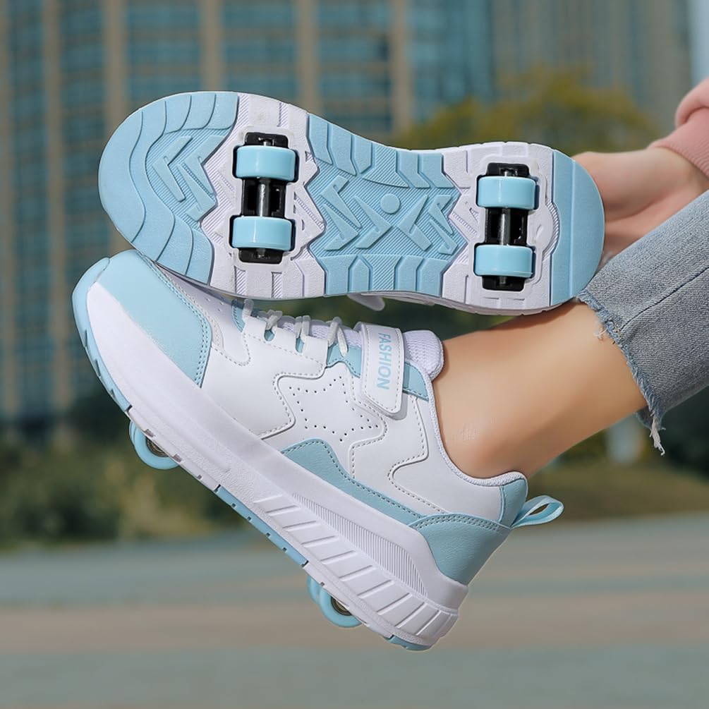 Dziewczęce buty na kółkach dla chłopców buty do deskorolki dla dzieci 2 w 1 wielofunkcyjne buty na rolkach buty na rolkach buty damskie, Rolka S3, 39 EU