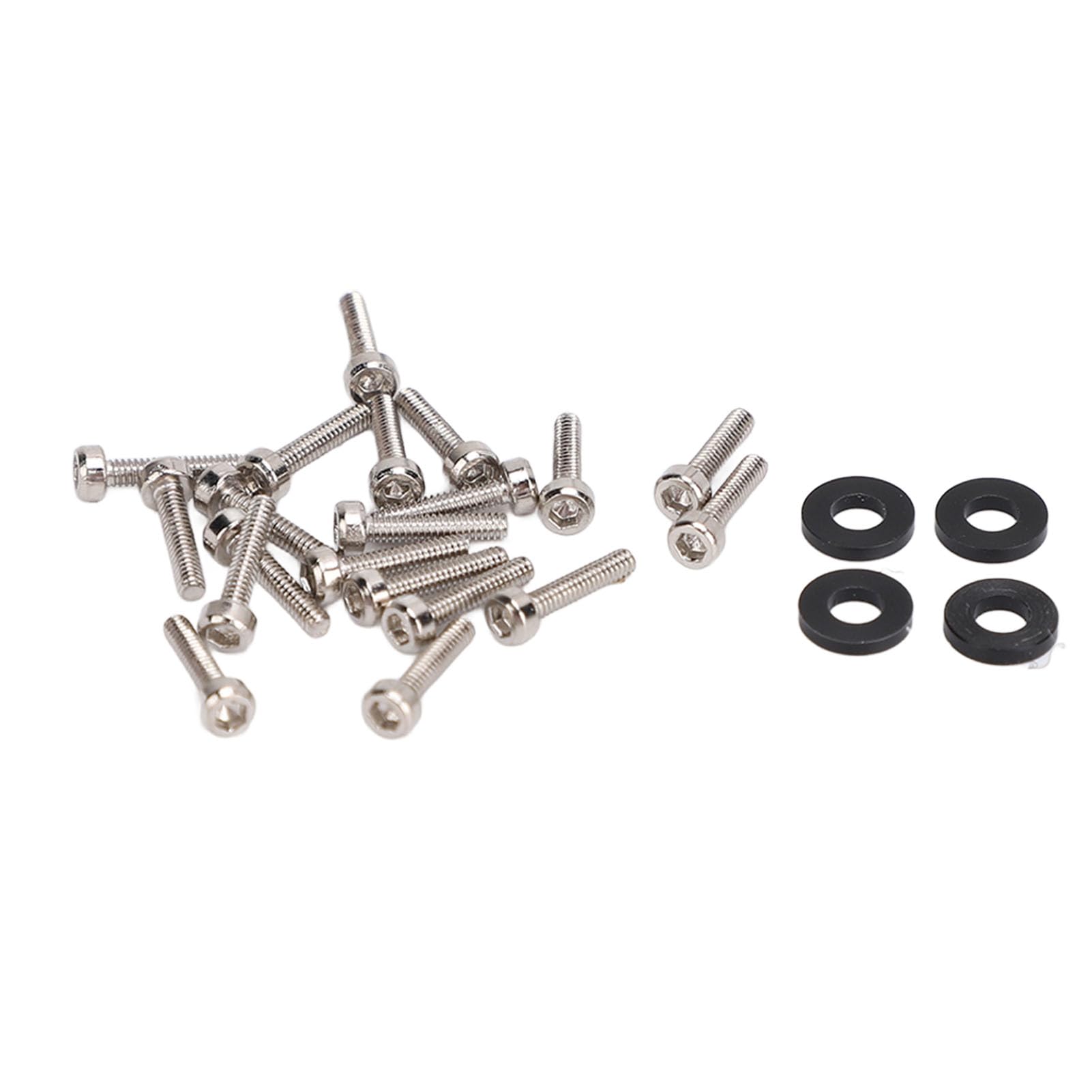 Alomejor Jeu de Jantes Beadlock en Laiton 1,2 Pouces pour Voiture SCX24 FMS24 RC Couleur Noire et Matériau Haute Résistance Moyeu de Roue pour Voiture SCX24 FMS24 1/24 RC