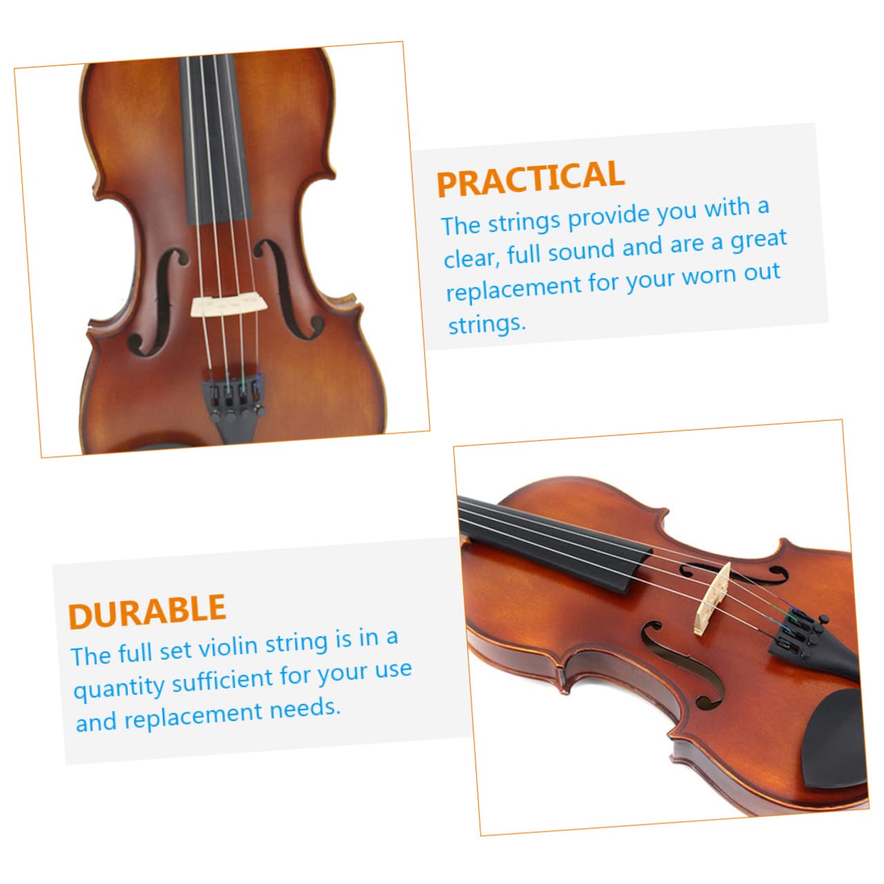 OFFSCH 40piezas Cuerdas Para Violín Cuerdas De Reemplazo De Inoxidable Para Instrumentos Accesorios De Violín