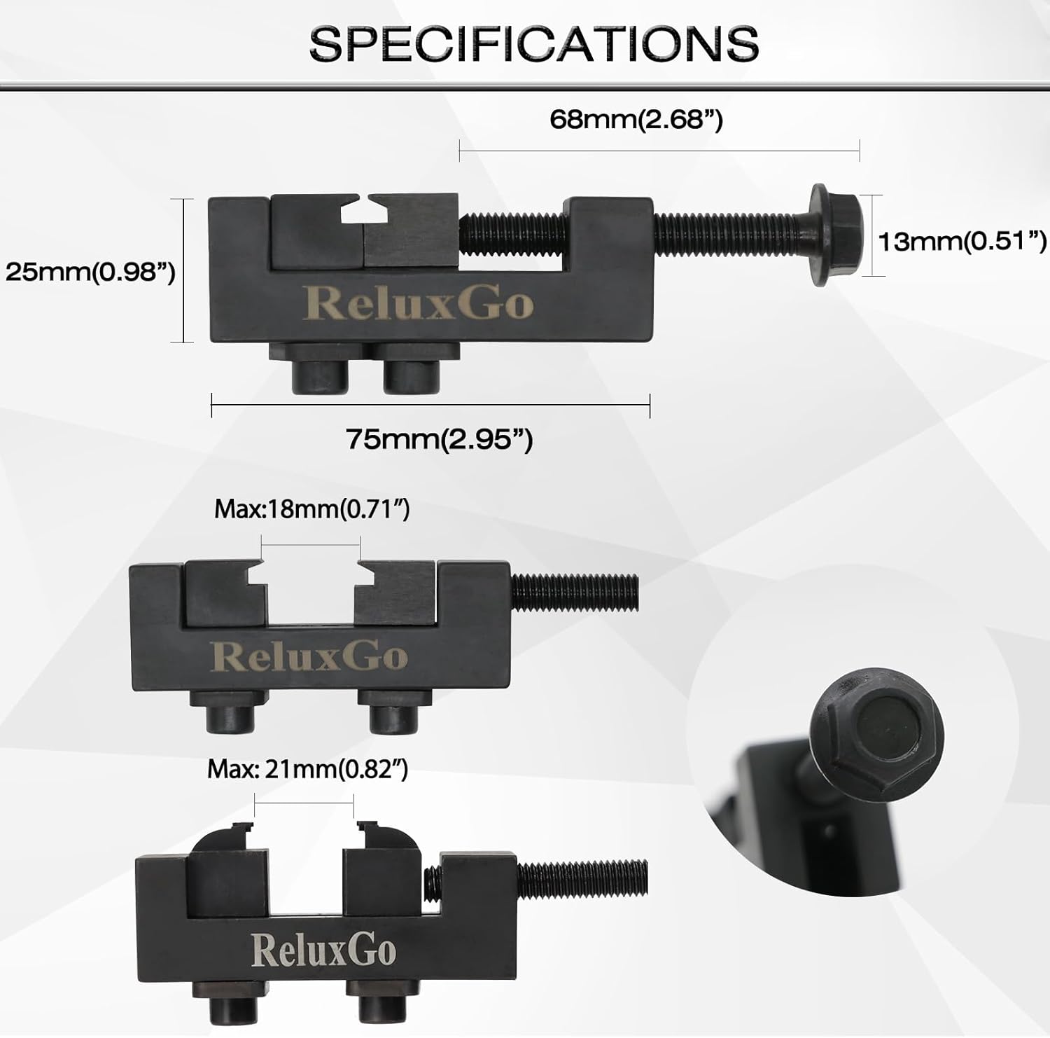ReluxGo CV Boot Clamp Pliers, Upgraded Earless Clamp Tool, Single Ear Hose Clamp Tool Drive Shaft CV Axle Boot Clamp Removal and Installation Tool Compatible with BMW Toyota Lexus etc OEM 09521-24010