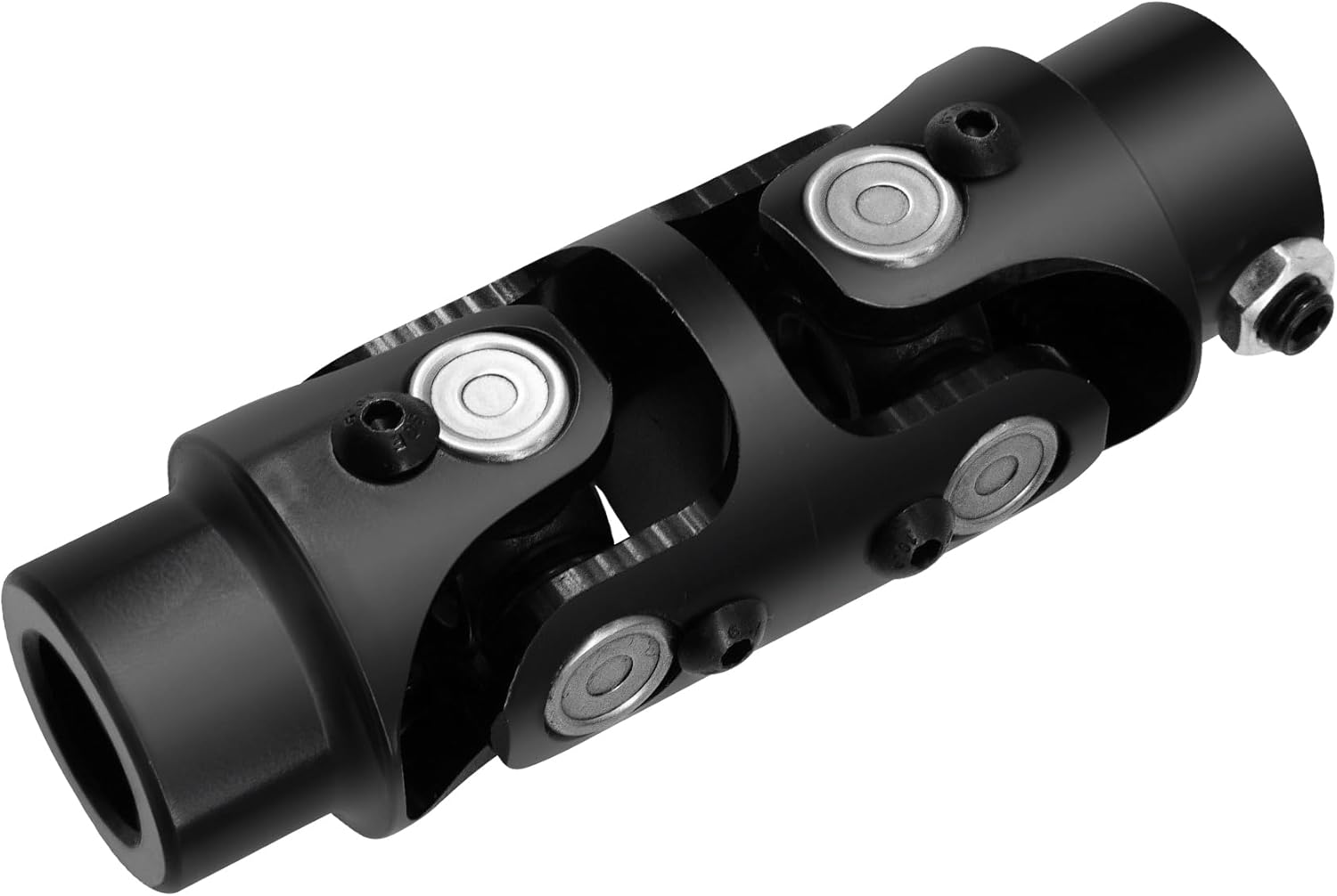 13/16" 36 Spline X 3/4" Round Double Steering Shaft U Joint Black Universal Joint Coupling (5-1/8" Overall Length)