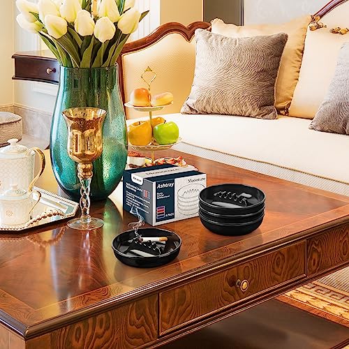Monoture WT2306-4PCK-BLACK Ash Tray Outdoor Ashtray For Patio、Home、Office Use,Cool Plastic Ashtrays thumb #4