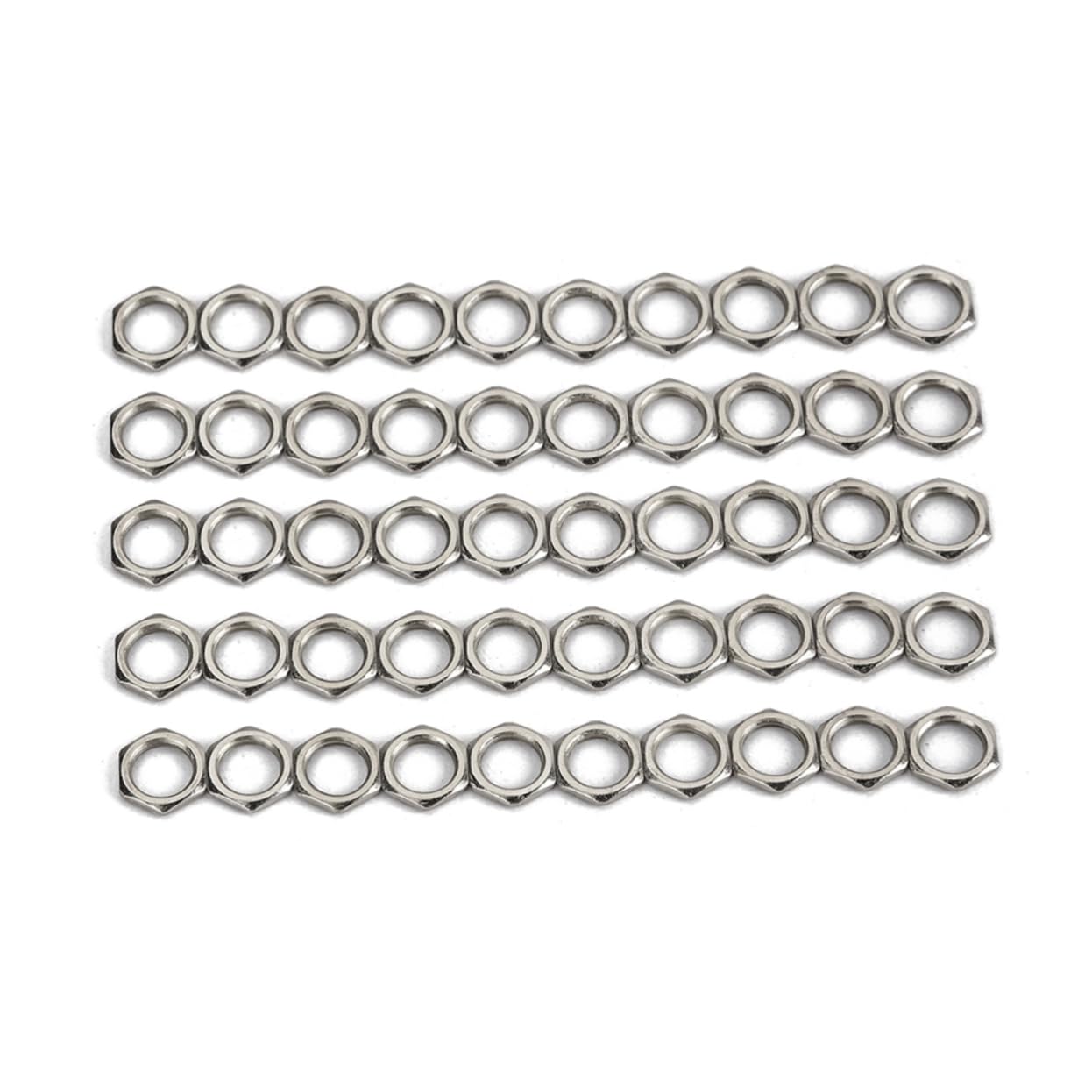 SUPVOX Guitar Bass Socket Jack Nuts 50 Pcs Nuts Zinc Alloy Fine Tooth Replacement Set