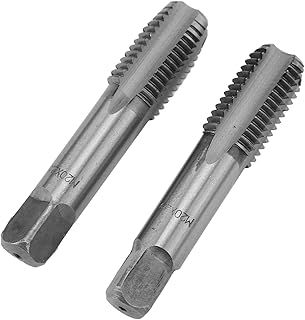 Yctze 2pcs High Speed Steel Metric Thread Tap, Straight Flutes Thread Tapping Tool Hand Thread Tap Metric Plug Taps (M20x2.5)