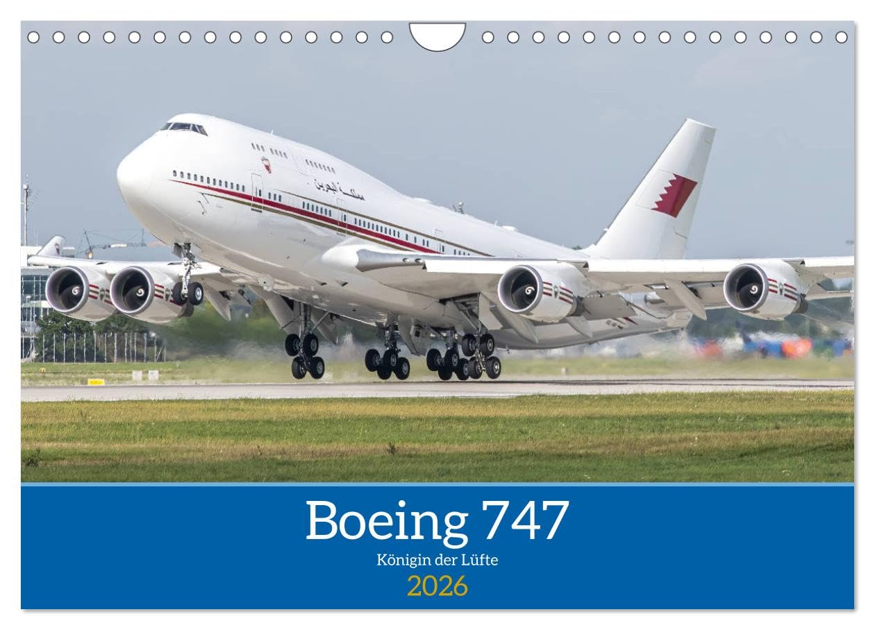 Boeing 747 calendar UK-Version (Wall Calendar 2026 DIN A4 Landscape), CALVENDO 12 Month Wall Calendar