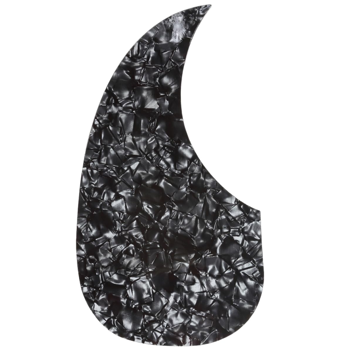 Musiclily Pickguard Forme de Larme Auto-adhésif Plaque de Protection pour Gaucher Guitare Acoustique Style Martin D28, Black Pearl