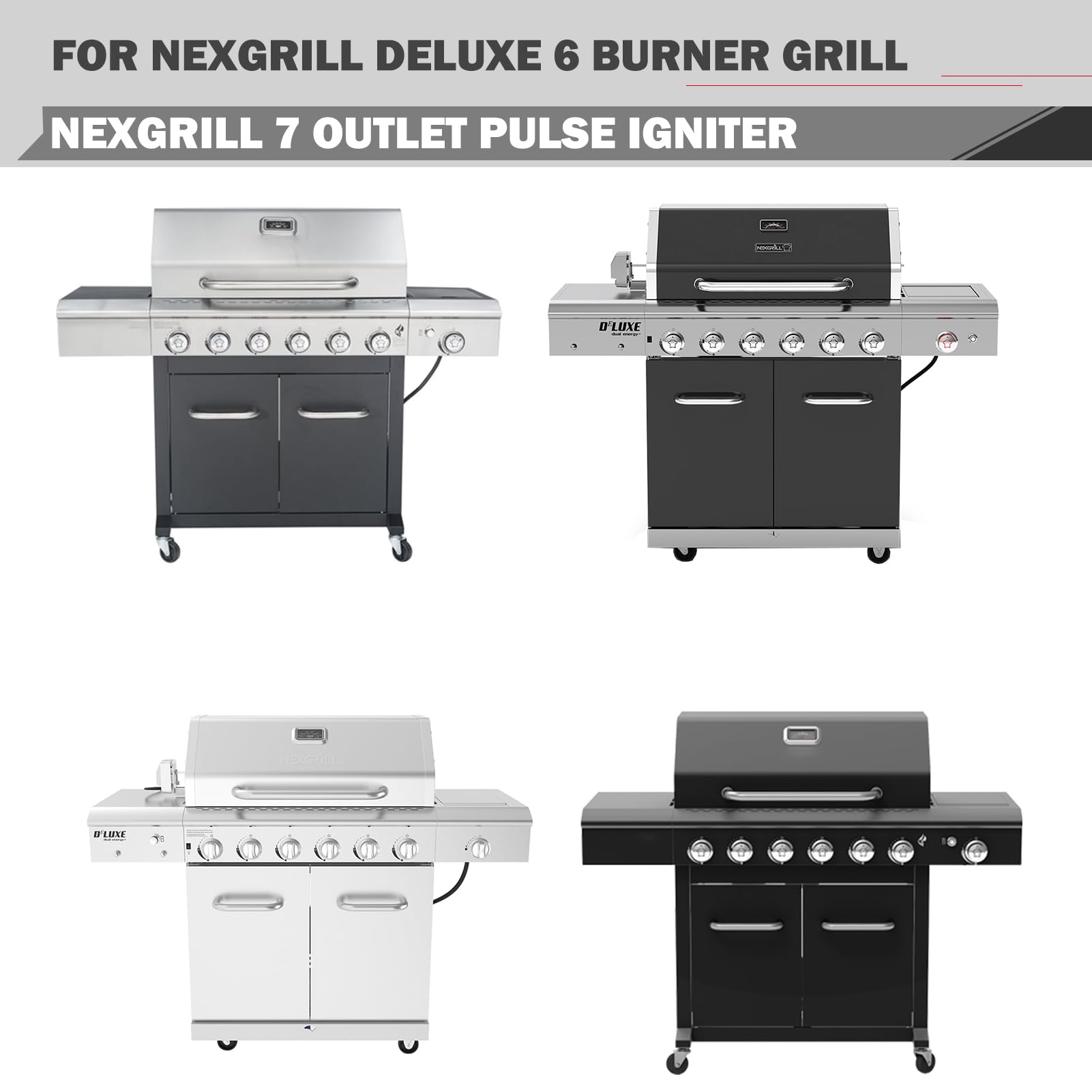 DHL-128-7Q Ersatzteil 720-0898 720-0896B 7 Auslass Impulszünder Ersatzteile für Nexgrill Grillteile Pulszünder 720-0898X 720-0896A 2001648000AW Zünder Ersatzzündung Druckknopf