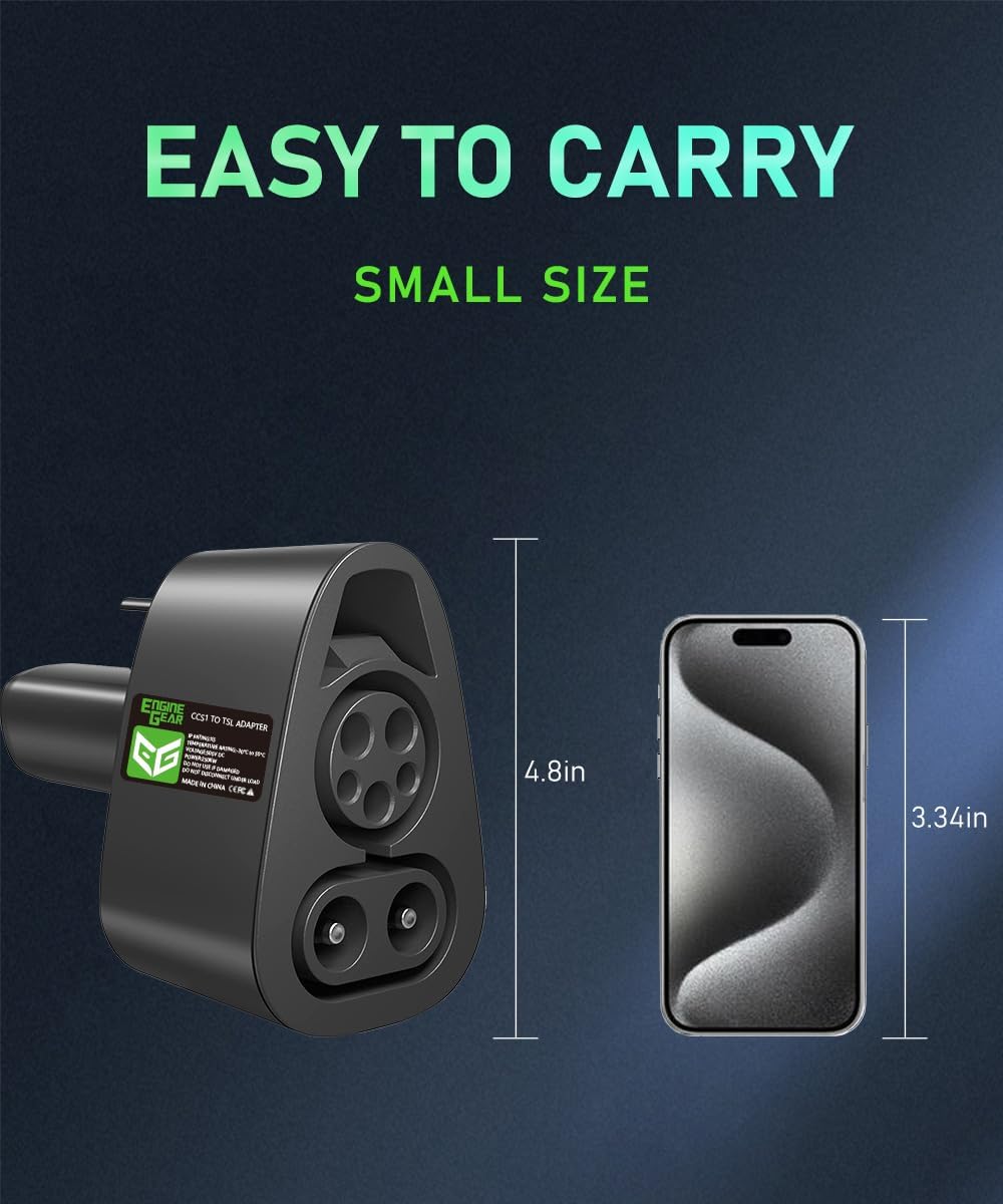 CCS to Tesla Charger Adapter Max 250KW 500Amp 500V Tesla Model 3 Y S X Accessories CCS1 DC Charging Plug Compatible CCS Combo 1 Level 3 Supercharger Station (CCSCOMBO1ADAPTER)