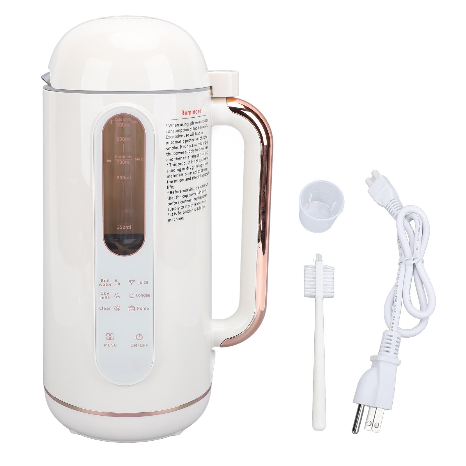 NOENNULL Soy Milk Maker Machine, 900ML Automatic Nut Milk Maker, Children Cooking Food Processor Juicer Mini Juicer Maker for Almonds, Oats, Soybeans (US Plug 110V)