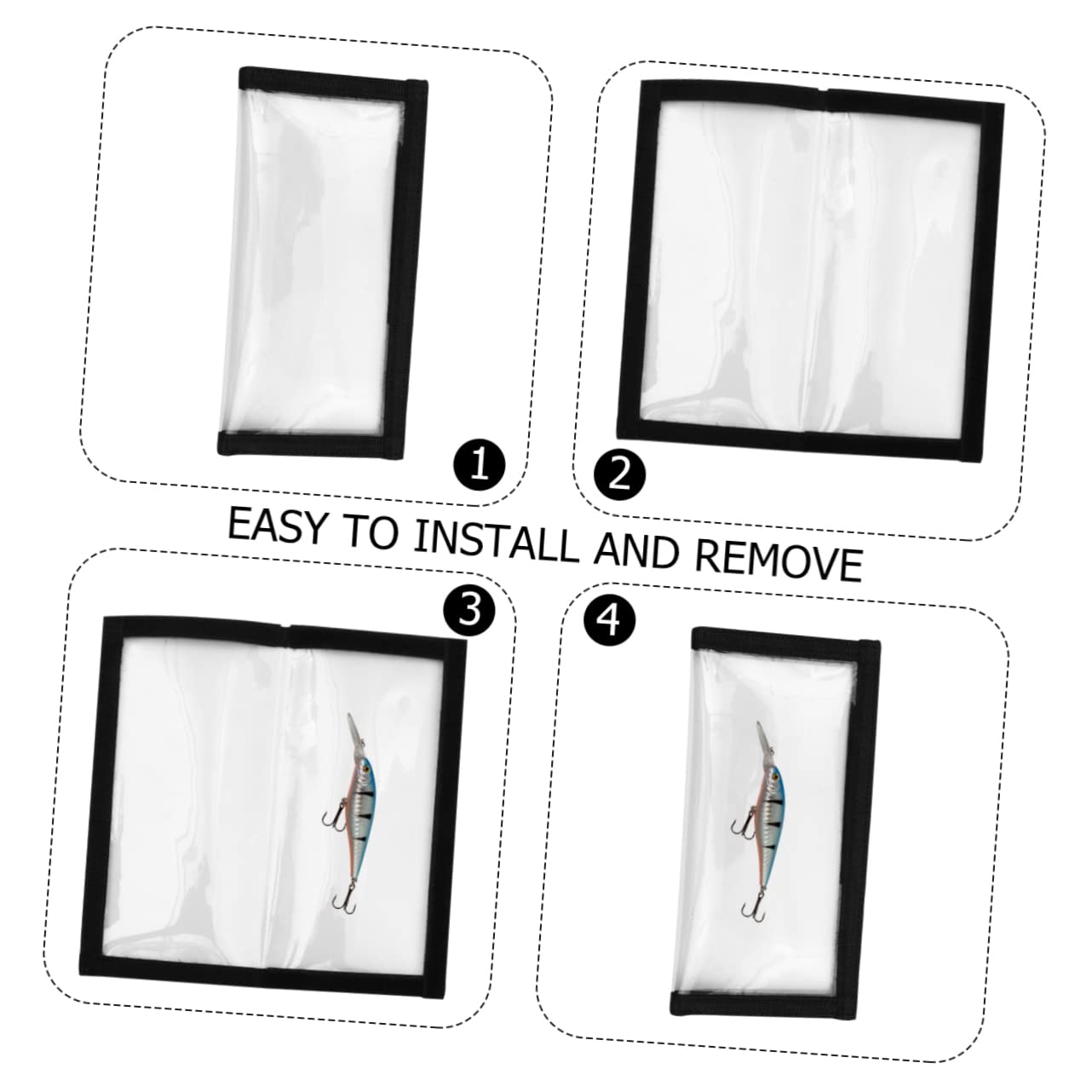 Couvre-hameçons 5 Pièces en PVC Transparent, de Pêche pour Leurres