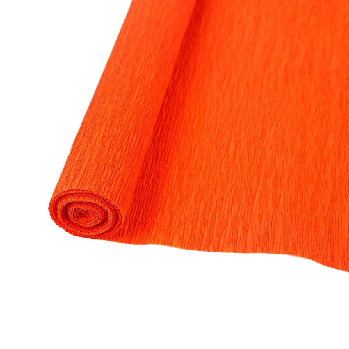 Rouleaux de papier crépon de 70 g – Fournitures d'art et de bricolage pour la fabrication de fleurs, serpentins de fête froissés et projets de décoration (orange rouge)