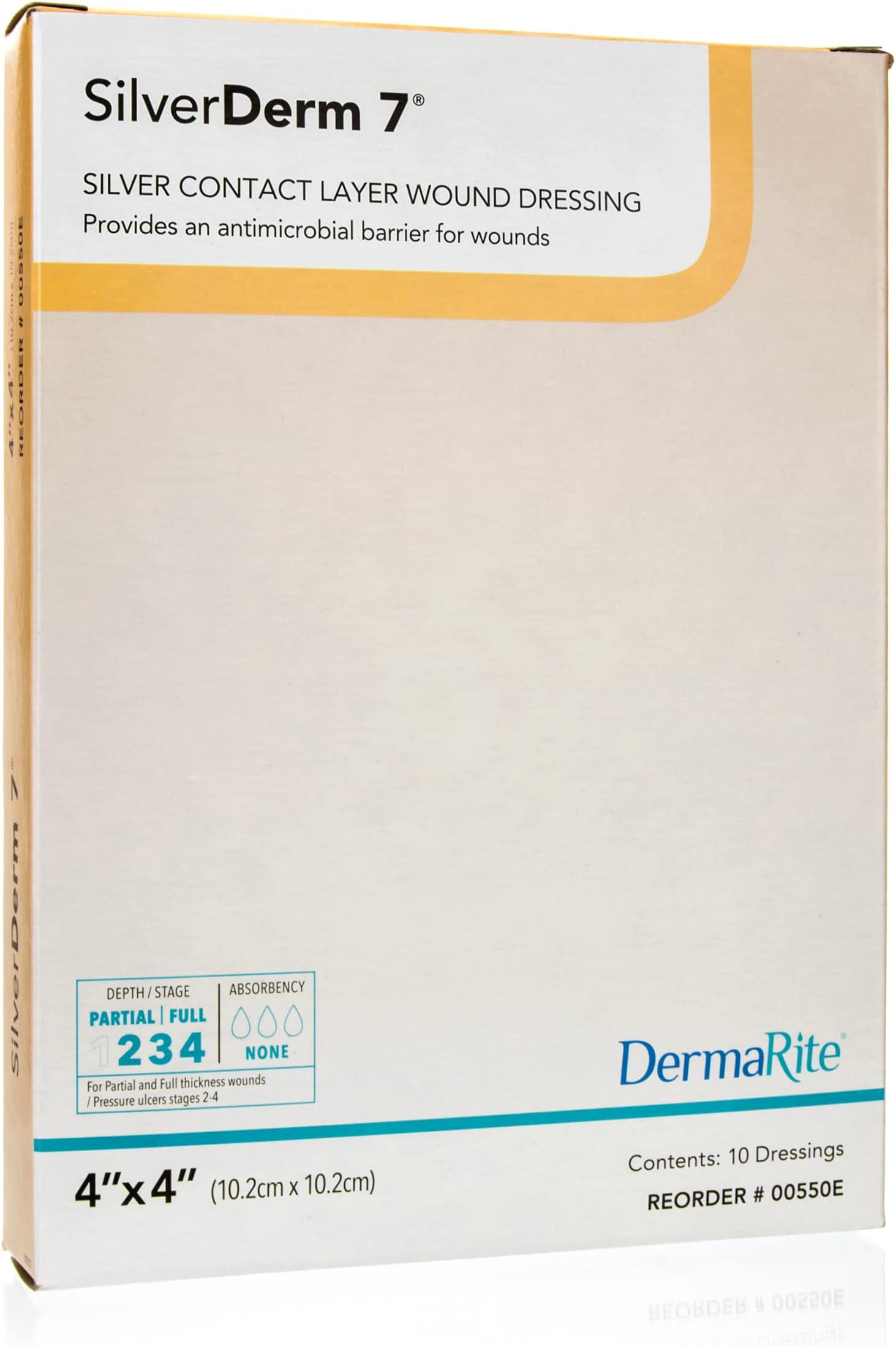 Dermarite Industries Silver Derm, 7 4x4, 10 Count