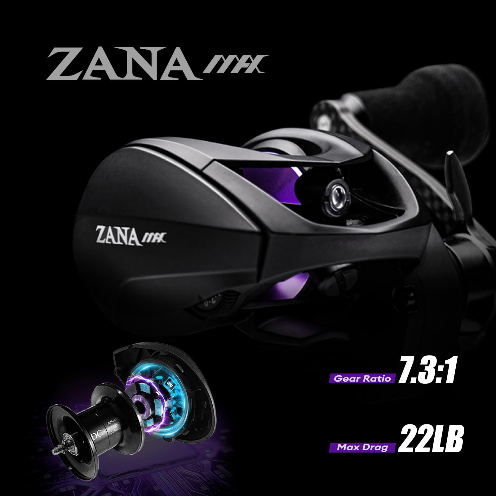 ZANA max DC+SV ブレーキ ベイトリール Amazon | PURELURE Zana MAX 10kg MAX ドラッグ ベイトキャスター