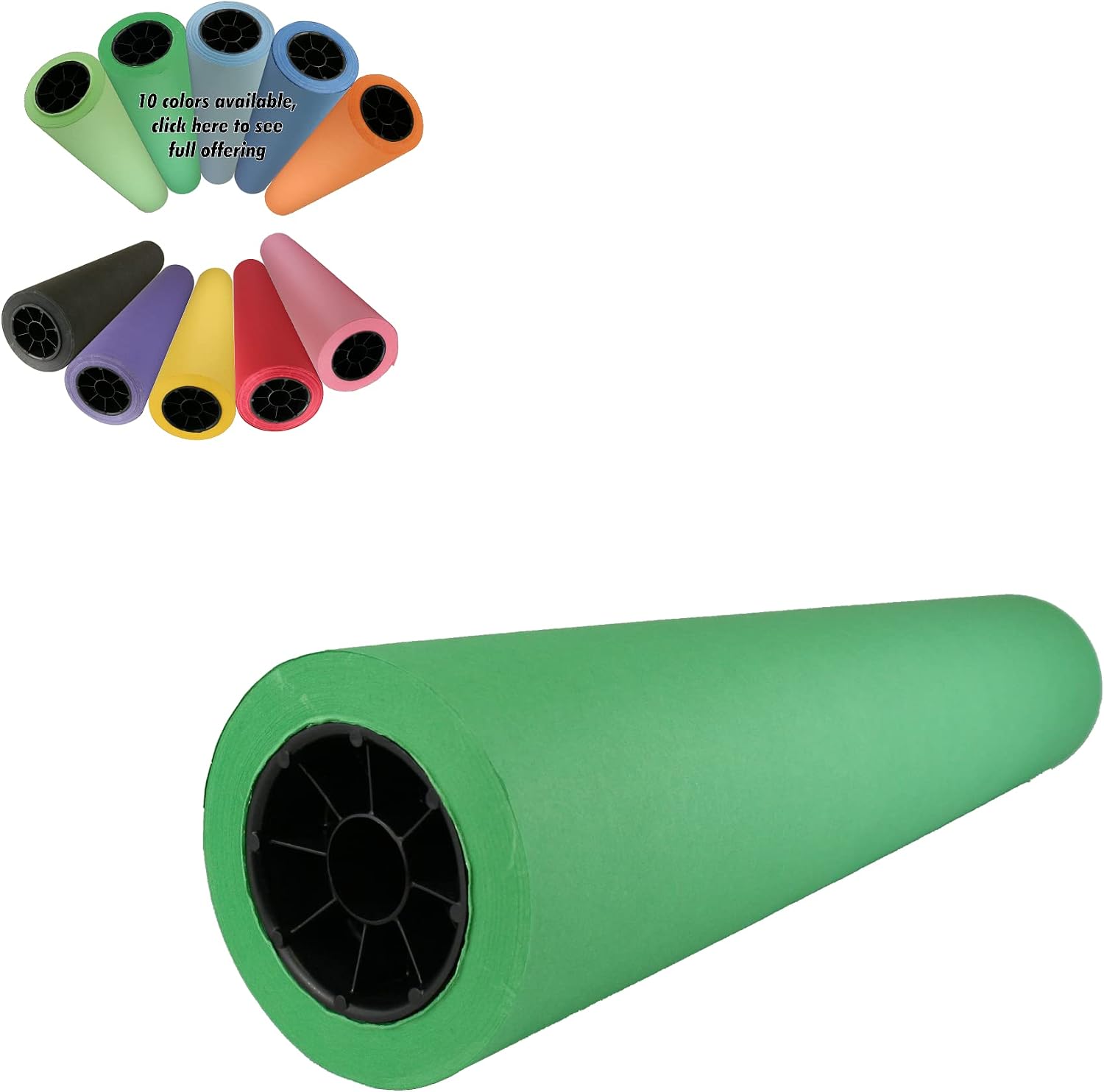 Green Kraft Paper Roll | 24" x 200’ (2,400”) | Best Colored Paper for Art & Crafts, Bulletin Boards, Gift Wrapping, Table Runner, and Decorations