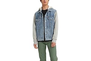 Men's Jean Hoodie Trucker Jacket: Hybrid Comfort Meets Rugged Style
