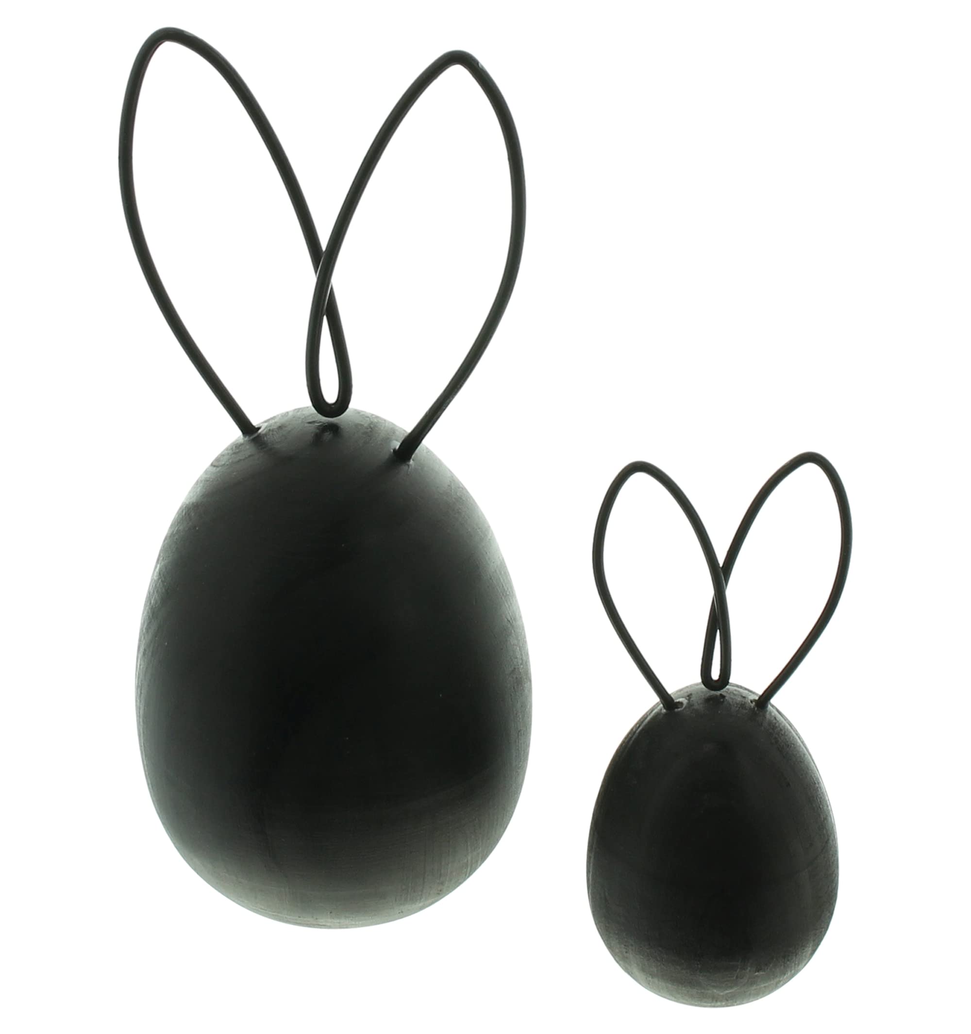 Frak Flechtwaren Hase Black im 2er Set, Moderne Osterdeko, Ei, Höhe 11 cm, 18 cm