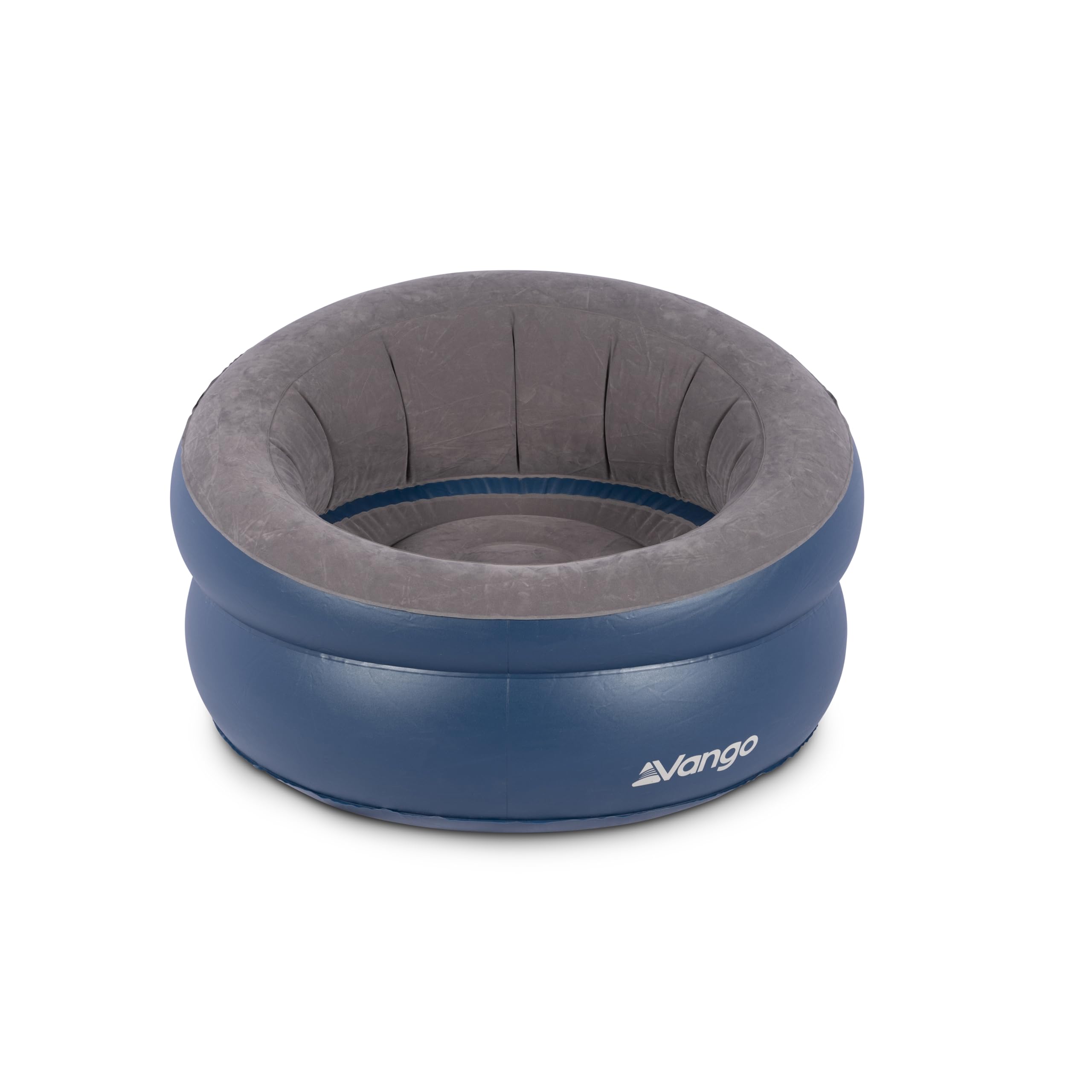 Vango Inflatable Donut Camping Chair – Flocked Inflatable Lounge Chair with Soft PVC Surface, Lightweight & Portable, 120kg Max Load – Ideal for Camping, Festivals & Garden (Dark Blue)