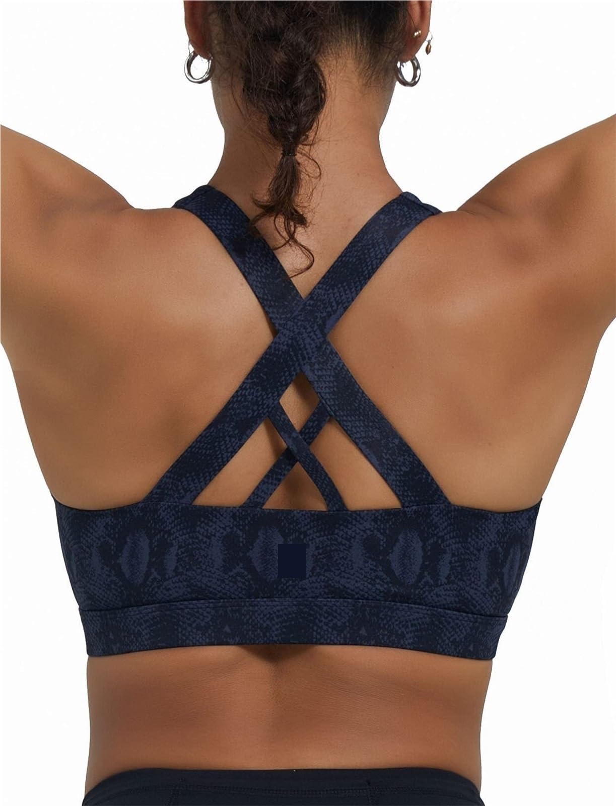Sujetador Deportivo Mujer Sujetador Deportivo De Apoyo For Mujer, Copas Extraíbles Con Tirantes Acolchados Y Espalda Cruzada Sujetador Gimnasio(B,Large)