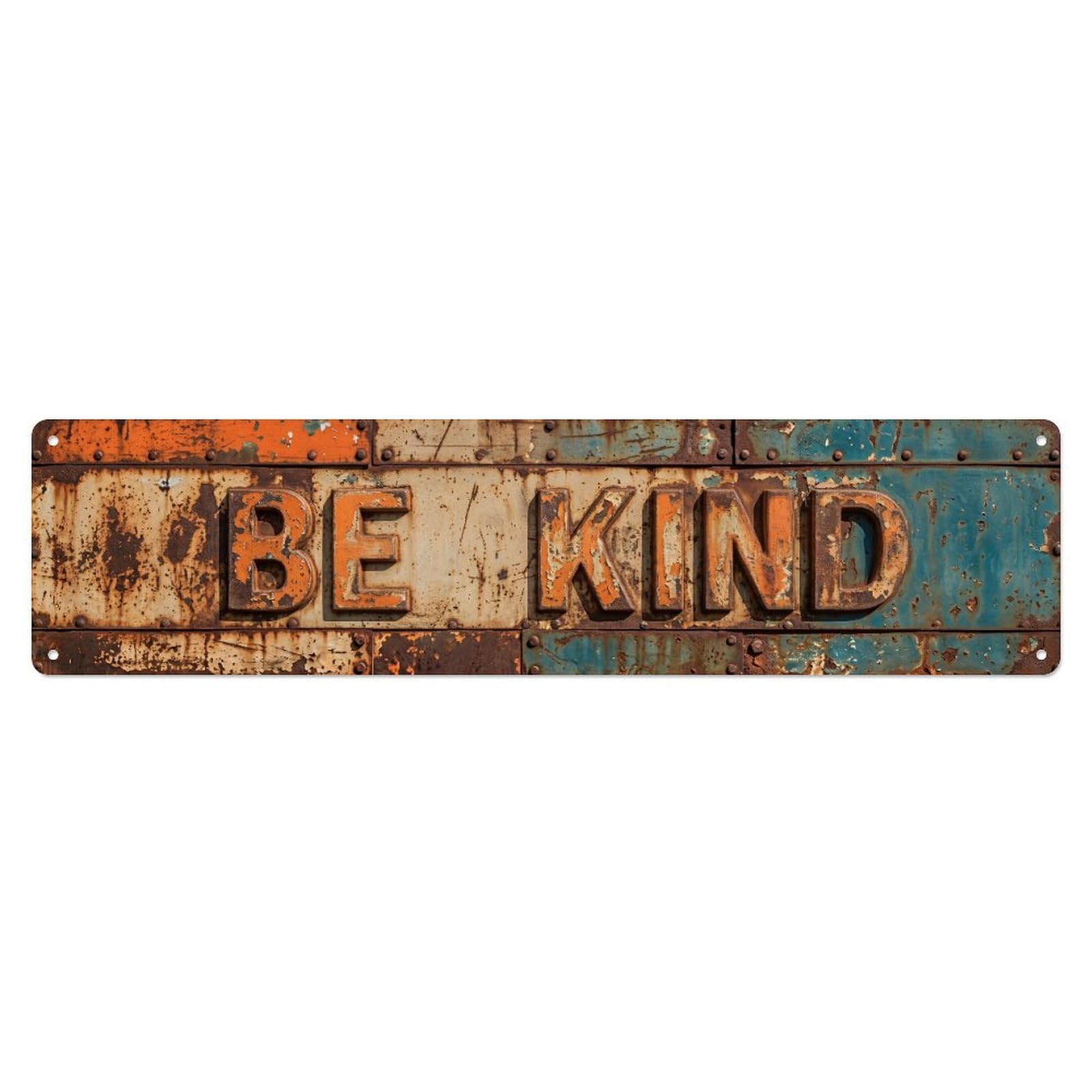 Be Kind Metal Tin Skinny Sign Plaque Wall Decor for Cafe, Club Bar, Office, Home Garden Metal Poster 4x16Inch