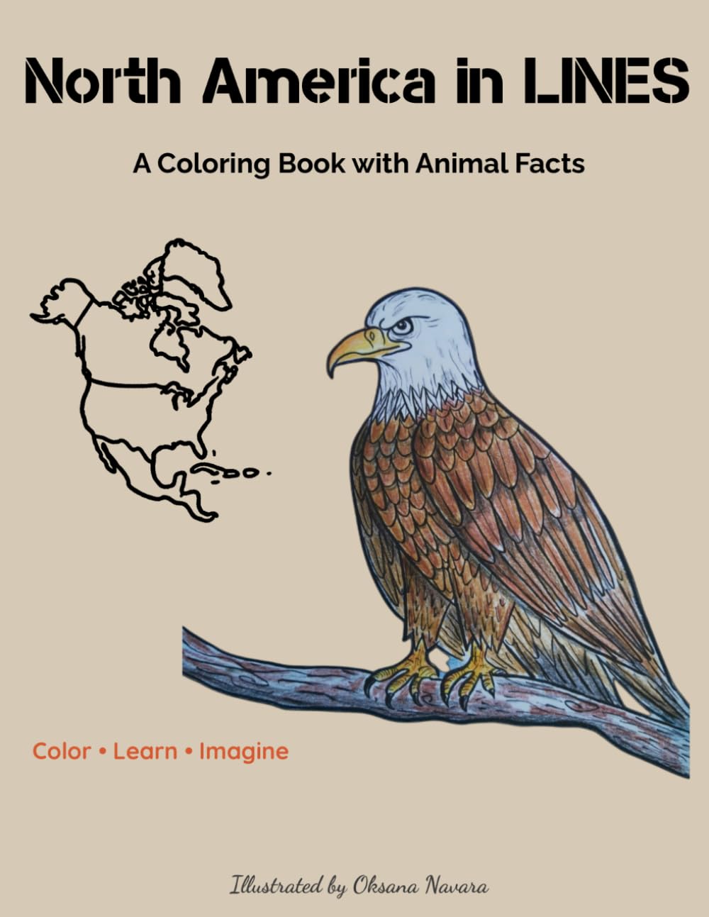 North America in Lines: A coloring book witn animal facts (World in Lines)