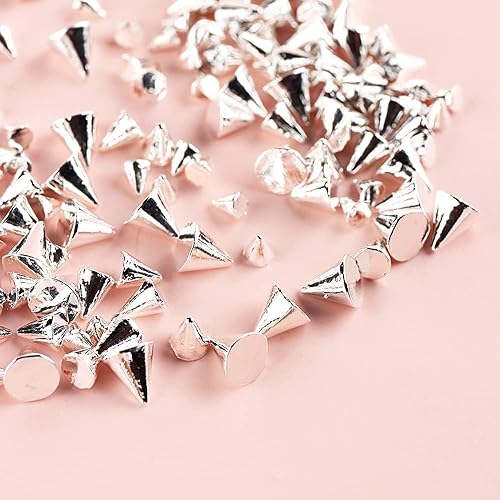 Miniatura 6 de Mini remaches de metal punk, dijes de uñas de cono dorado y plateado para arte de uñas, clavos de aleación, joyas de uñas, dijes de uñas para uñas