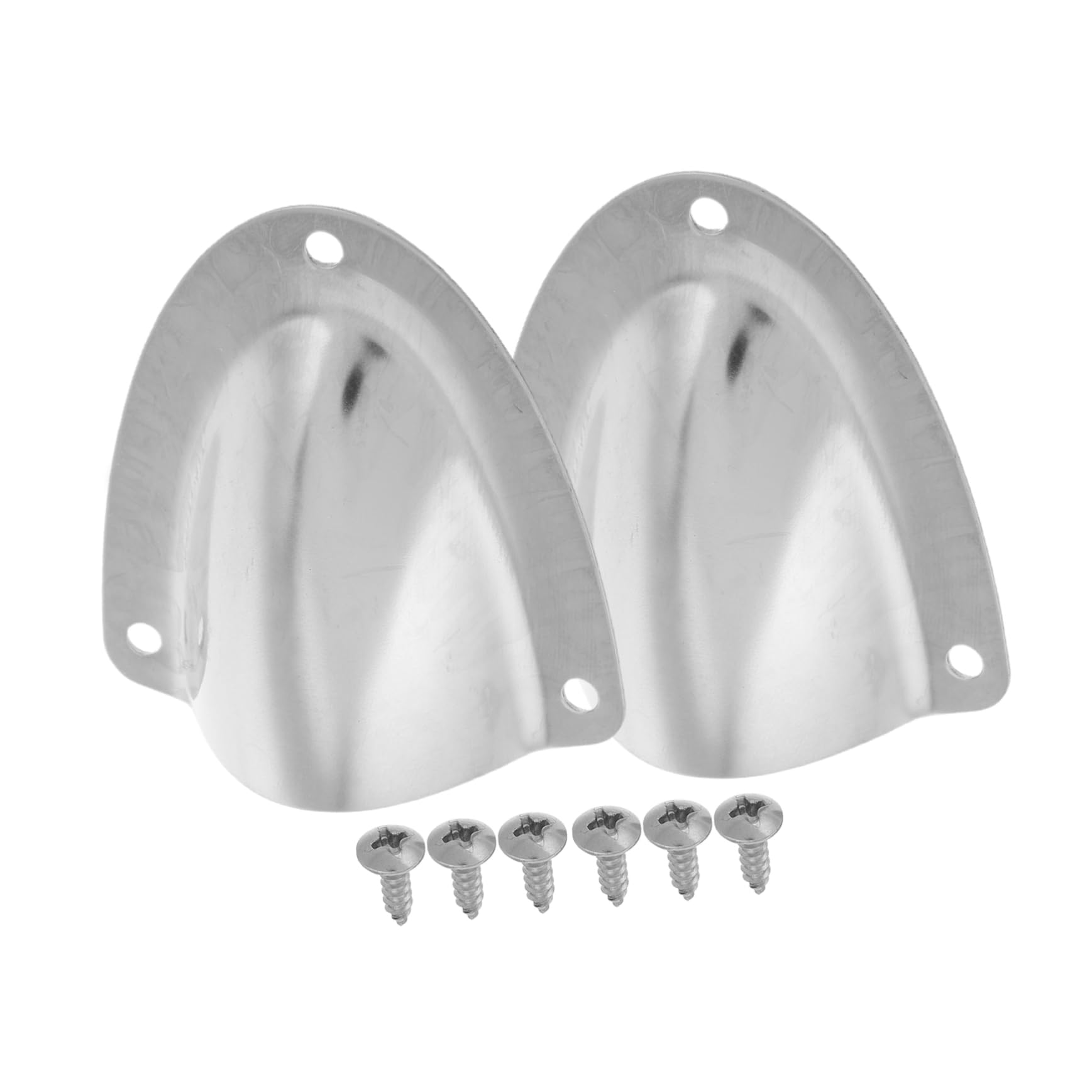 Yardwe Stainless Steel Vent Cover Set 2pcs Flat Rv Boat Automotive Roof Tank Air Vent Plate Grille