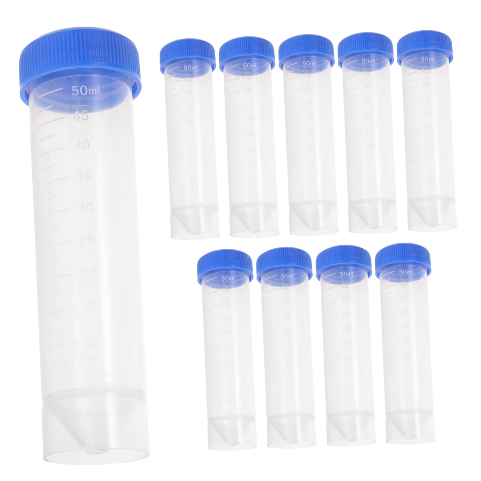 Provette da Centrifuga 50ml con Scala e Tappi a Vite, 50 Pezzi