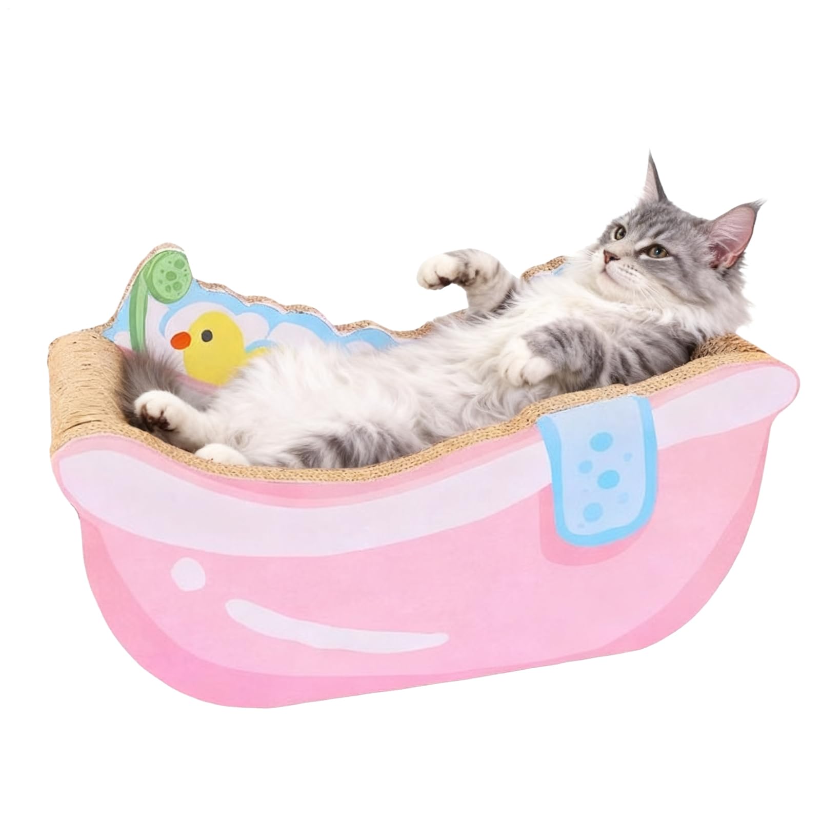 Cuccia per Gatti Con Grattatoio In Cartone Ondulato | Per Gatti A Forma Di Vasca Per Per Animali Domestici Calmante Sonno Interno Decorazione Casa Soggiorno Balcone Appartamento