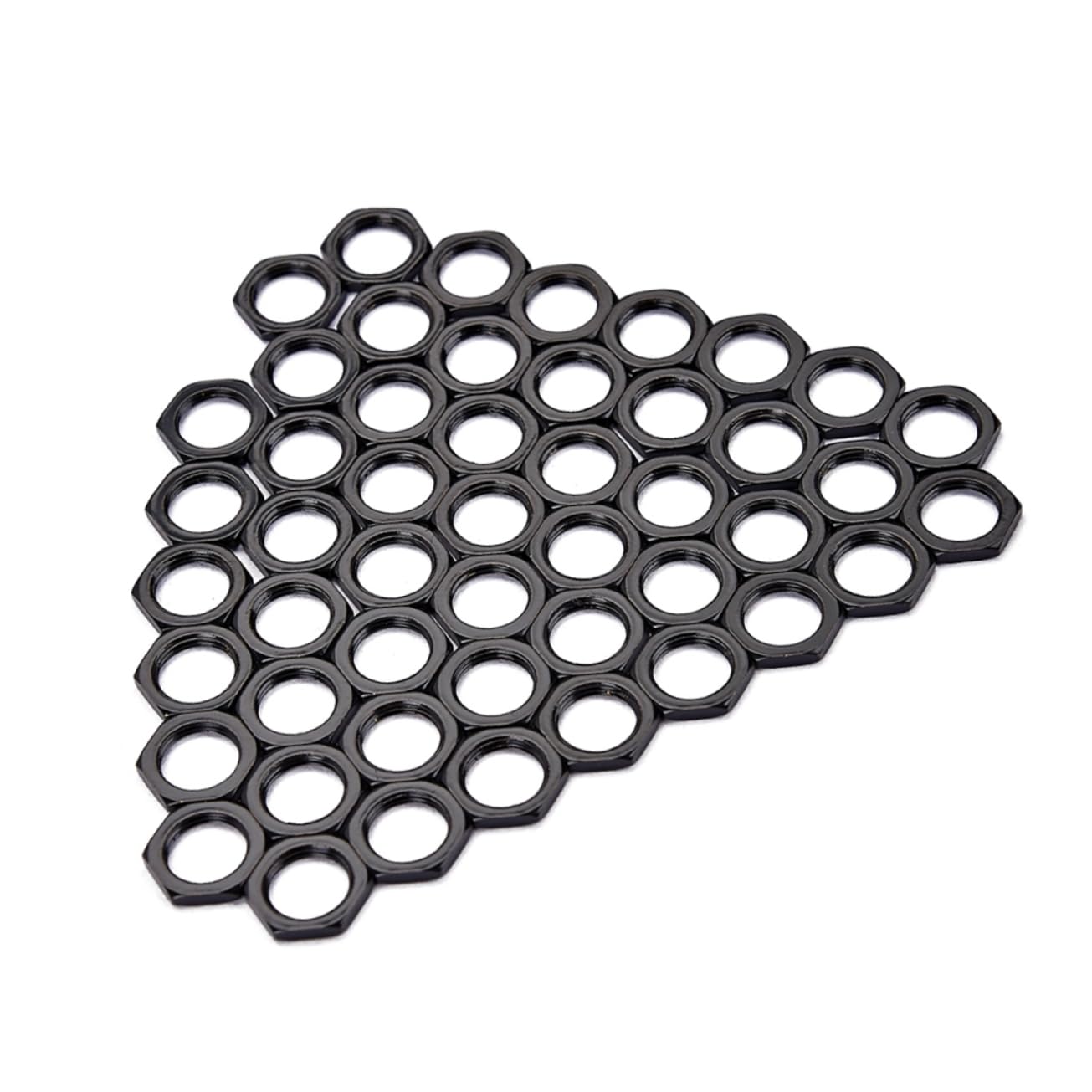 Totority Replacement Black Guitar Jack Nut Set 50 Pcs 8mm Nuts Zinc Alloy Thin for Guitar Bass