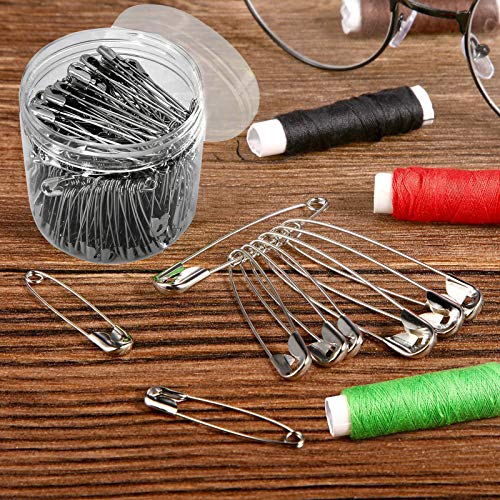 Safety Pins, Assorted Safety Pins, Quality Safety Pins Set, 320 Pack Assorted Sizes Safety Pins, Small Safety Pins, Large Safety Pins, Safety Pins Heavy Duty, Durable Safety Pins for Clothes Crafting - Thumbnail 2