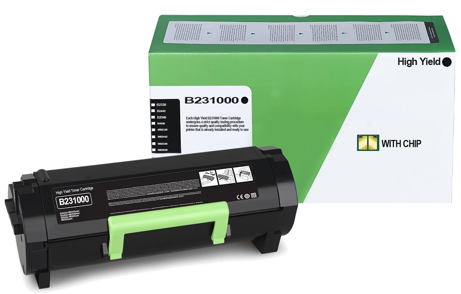 High Yield B231000 Black Toner Cartridge Replacement for Lexmark B231000 Toner for B2338 B2442 B2546 B2650 MB2338 MB2442 MB2546 MB2650 MB2338adw