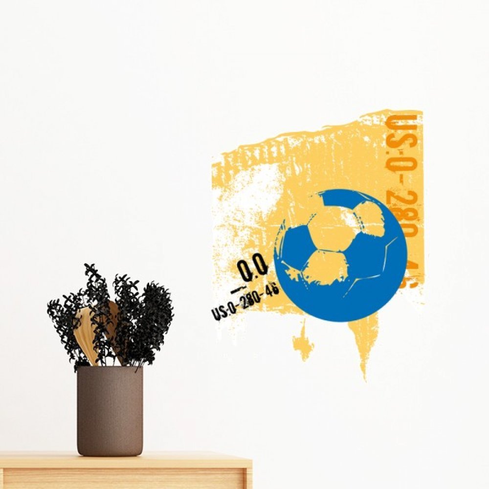 Sticker mural football amovible 35cm pour decoration de chambre d'enfant