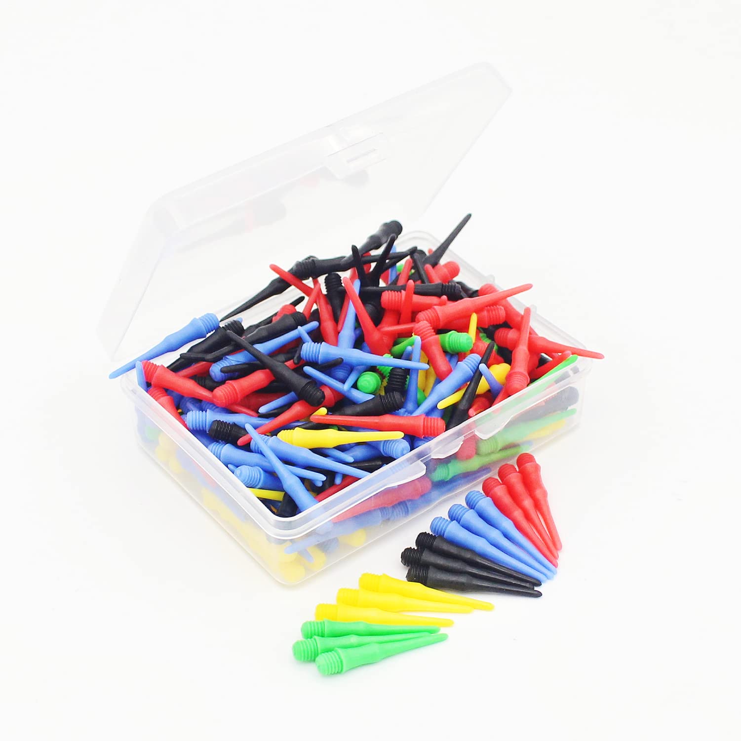 ROOBEEO Dart Points 2BA Thread Plastic Dart Points 250 Pack Soft Dart Tips Set in 5 Colors Dart Points Replacement Dart Accessories