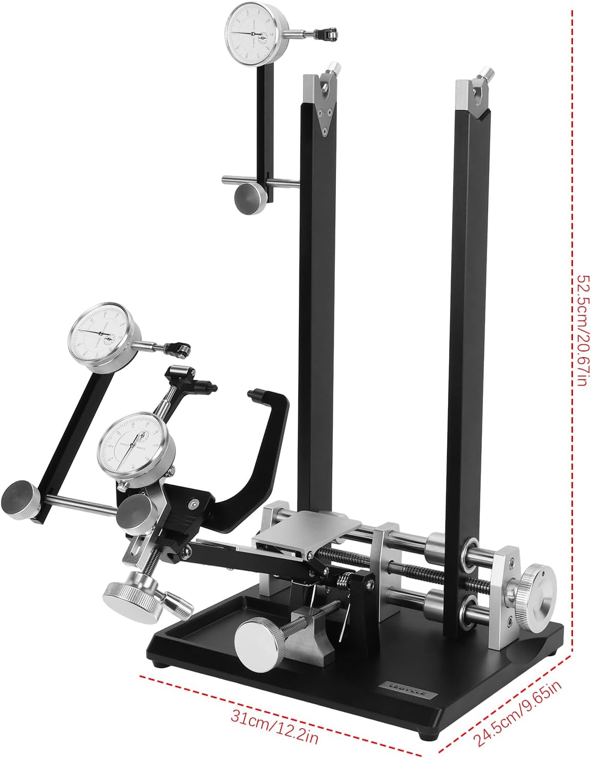 Bike Wheel Truing Stand for 12in 700C Wheel Alloy Bike Workstands Repair Stand with Tool Holder for Alignment and Disc Rotor Check