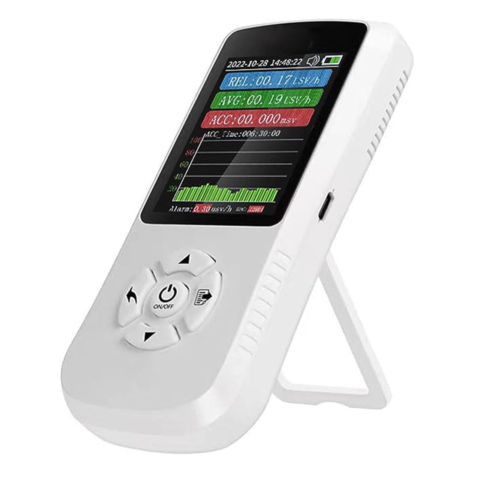 JITEM Nuklearstrahlungsdetektor, Geigerzähler, wiederaufladbar, Beta-Gamma-Röntgenstrahlungsmonitor, hohe Empfindlichkeit, Haushaltsdosierung, Alarm, Handstrahlungsdosimeter mit LCD-Display