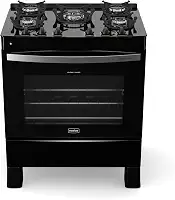 FOGAO A GAS REALCE PREMIUM GLASS 5Q PRETO