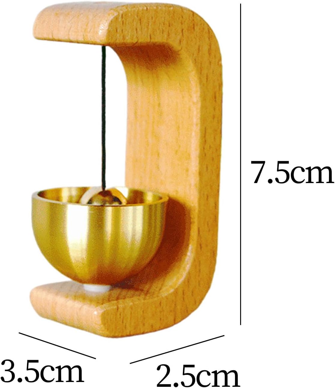 6xWooden Door Bell Wind Chime Ornament Hanging Bell for Doors Window Versatile Yellow|Home & Garden | Home Improvement | Building & Hardware