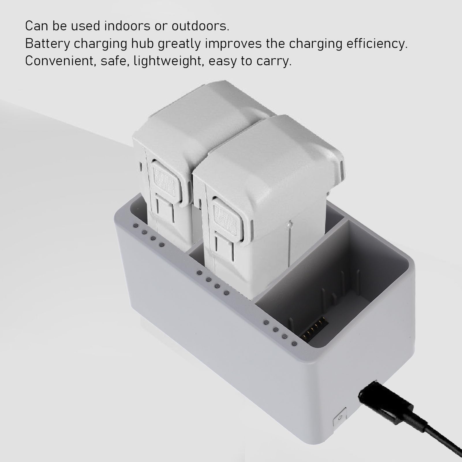 Tonysa Hub di Ricarica Batteria per Mini 3, 4 Pro Droni | Materiale ABS, design compatto, display digitale, ampia compatibilità