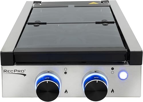 Miniatura 8 de RecPro Placa de cocina de gas integrada para caravana, 2 quemadores o 3 quemadores, estufa de cocina RV  Quemadores de 6,500 y 8,000 BTU  Cubierta