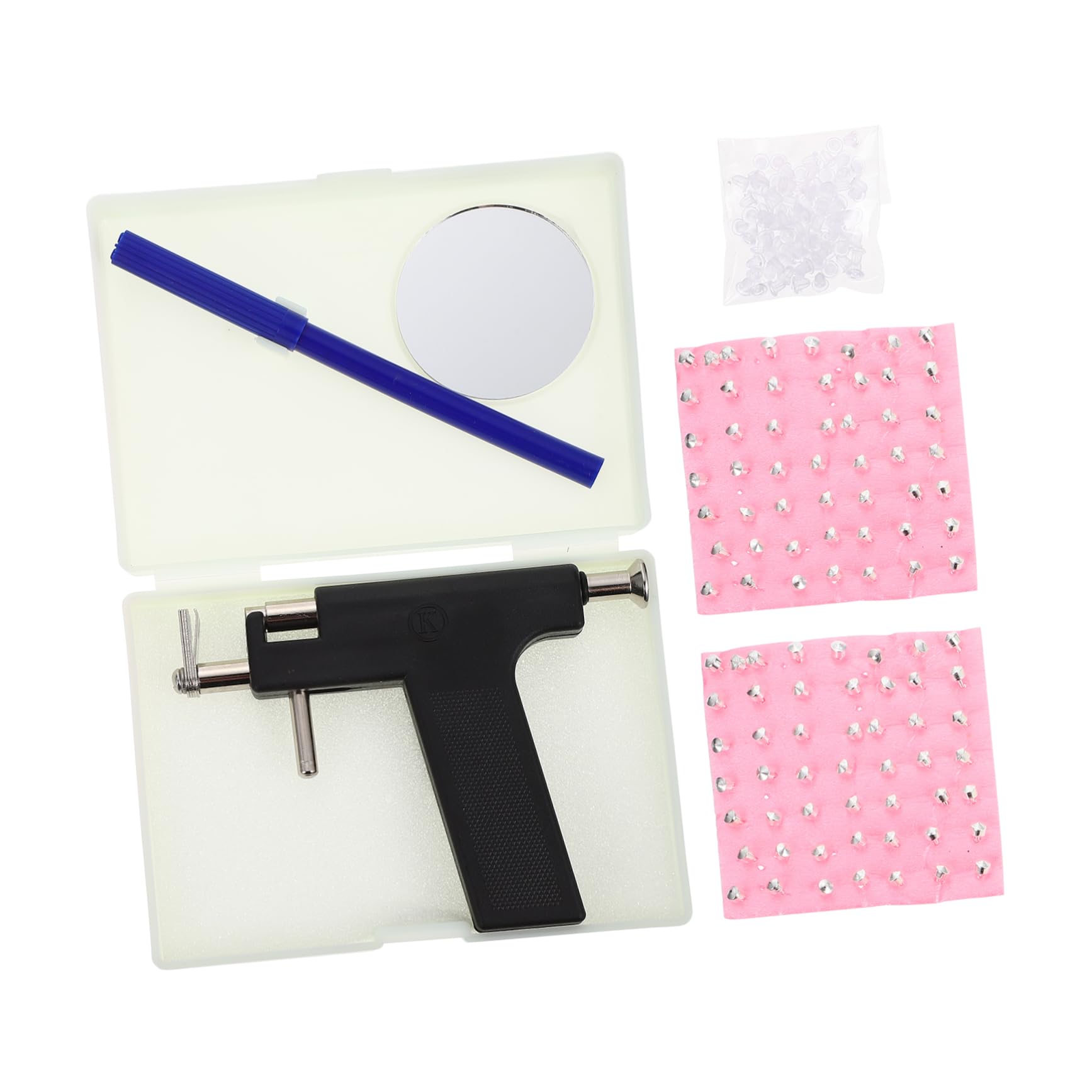 BESTYASH 1Set Kit Tool with Ear Studs Easy to Use Professional Design for Home Piercings Durable and Convenient