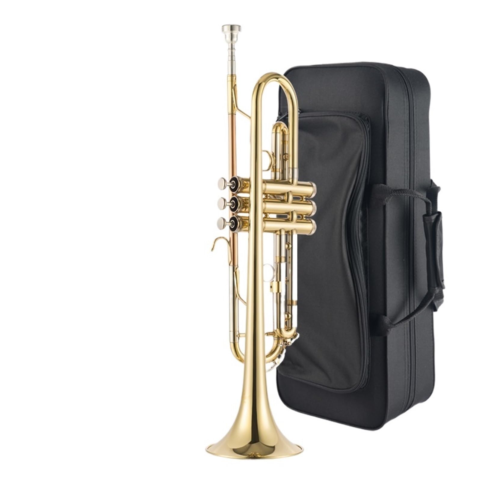 trąbka instrument Trąbka, Profesjonalny Poziom Wydajności, Opaska Dęta Dla Dorosłych, Trąbka Z Płaskiego Mosiądzu I Fosforu Z Brązu (Color : 08)