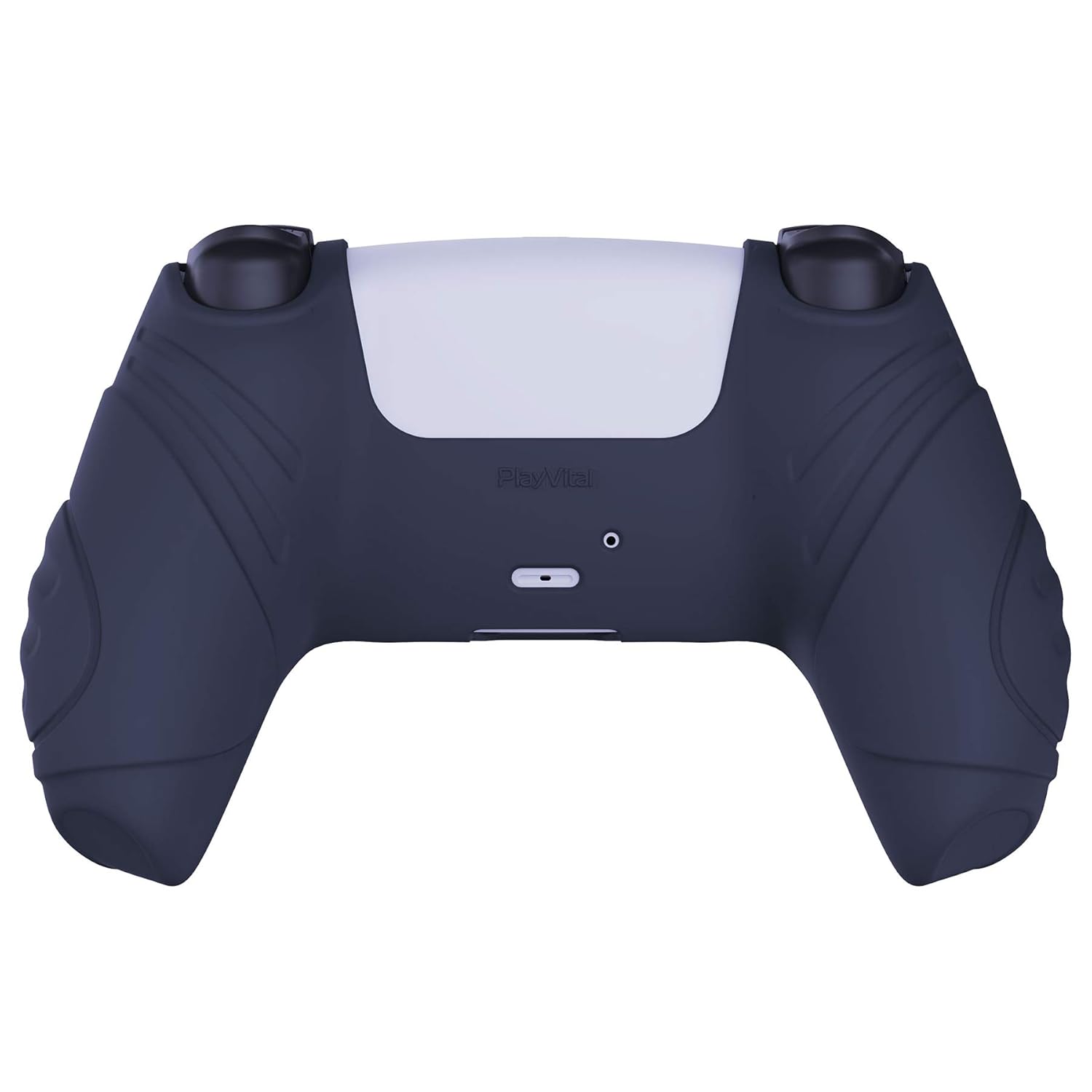 eXtremeRate PlayVital Guardian Edition Midnight Blue Ergonomic Soft Anti-Slip Controller Silicone Case Cover for ps5, Rubber Protector Skins with Black Joystick Caps for ps5 Controller - Image 9