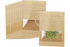 100-Pack Clear Airtight Sealable Kraft Bags