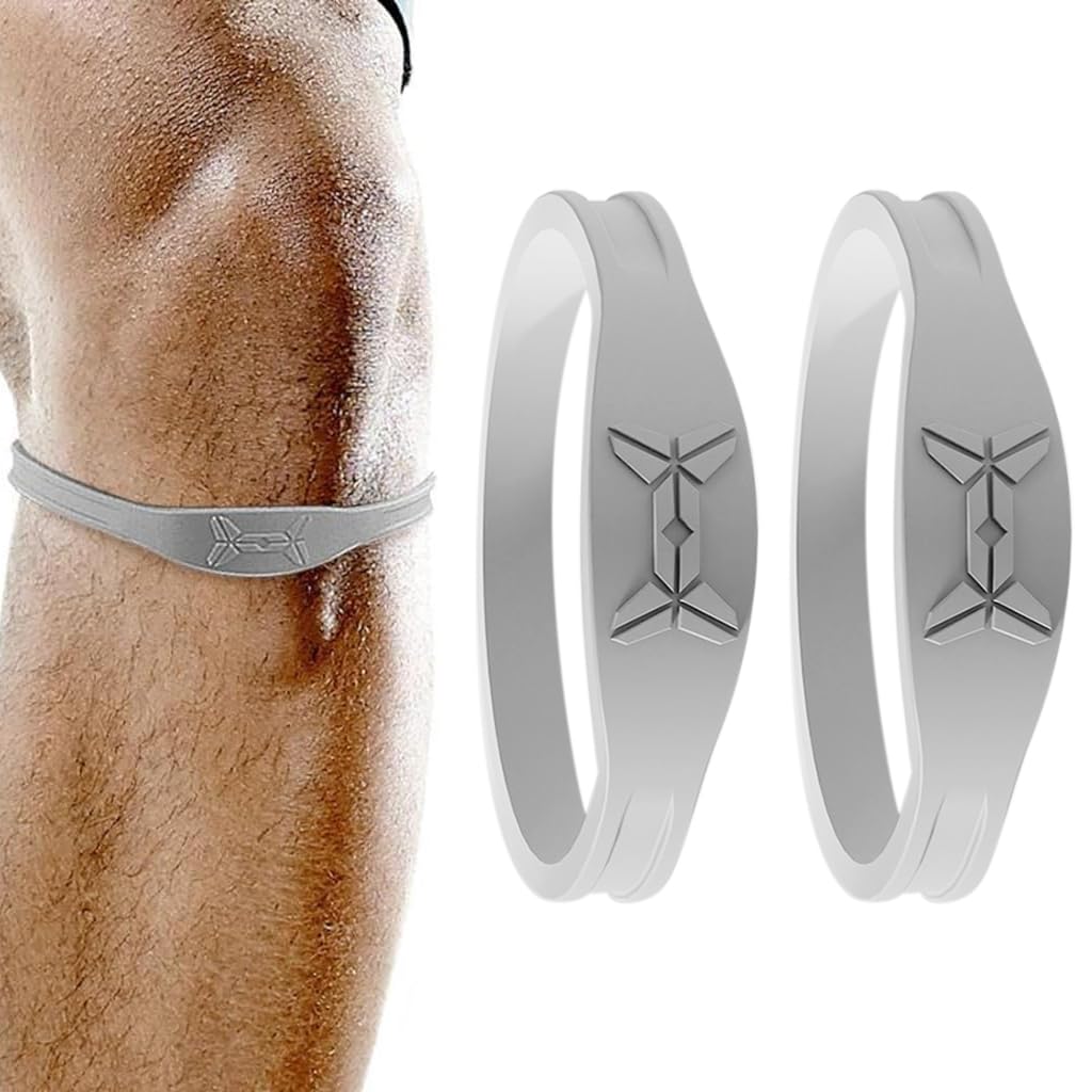 Proberos® 2 PCS Patella Support Knee Cap Brace Silicone Bands, for Pain Relief Patella Brace, Lightweight Design for Basketball, Running, Tennis, Weightlifting, Unisex