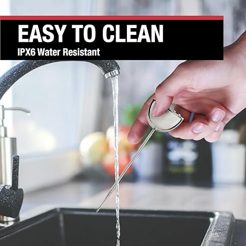 Vista 7 de CDN Termómetro digital resistente al agua de 4.75" de largo con varilla, certificado NSF, ideal para hornear pan, cocinar, fermentar - DTQ450X