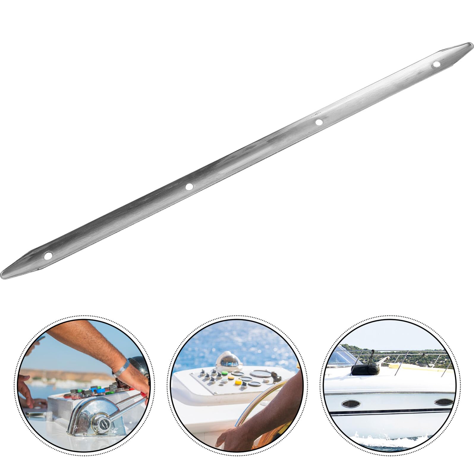 ORFOFE Striscia di Protezione Paraurti in Acciaio Inossidabile 316 per Yacht Modanatura Anti-Usura Bordo Scafo Accessori Marini per Protezione Attracco e Ormeggio Barche