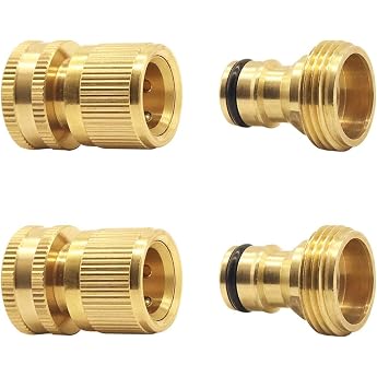 CT garden hose quick coupling solid brass quick coupling garden hose fitting water hose connector 3/4 inch 2 sets